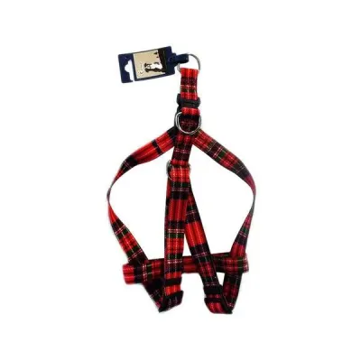 Eastland Bez Köpek Göğüs Tasması Kırmızı/Siyah 25mm*65cm 206-114
