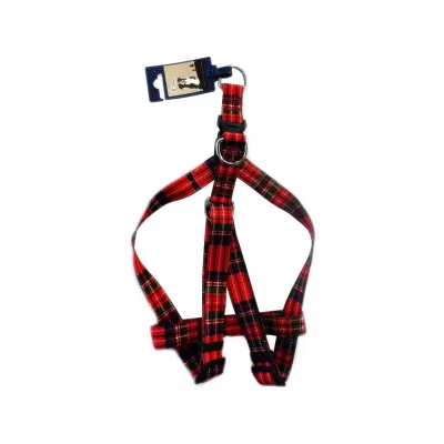 Eastland Bez Köpek Göğüs Tasması Kırmızı/Siyah 20mm*55cm 206-113