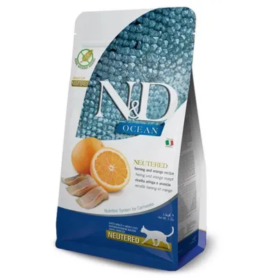 ND Ocean Balık Ve Portakallı Kısırlaştırılmış Kedi Maması 5 Kg