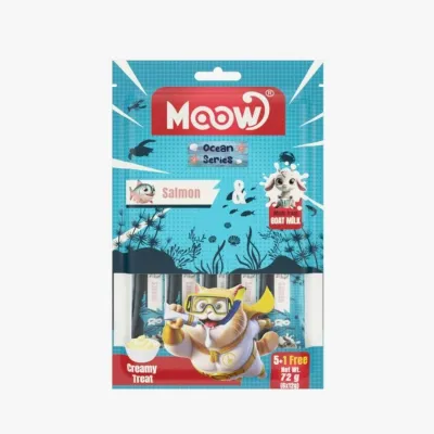 Moow Somonlu Keçi Sütlü 12gr x 6'lı Kedi Krema Ödülü [Box 12'li]