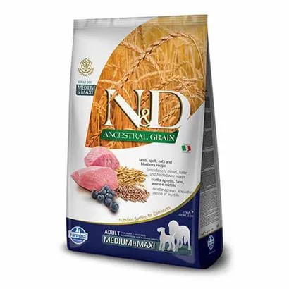 ND Düşük Tahıllı Kuzu Etli Yaban Mersinli Yetişkin Köpek Maması 2.5Kg